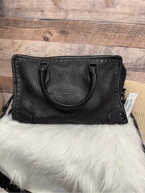 Rebecca Minkoff Black Pebbled Leather Satchel w/ Stud